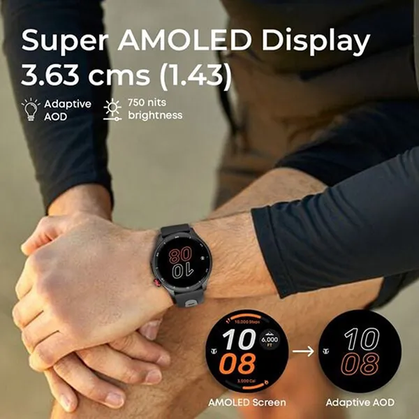 Đồng Hồ Thông Minh Titan Celestor Advanced GPS & Barometer Amoled Display Crown Black 90206AP01 Màu Đen