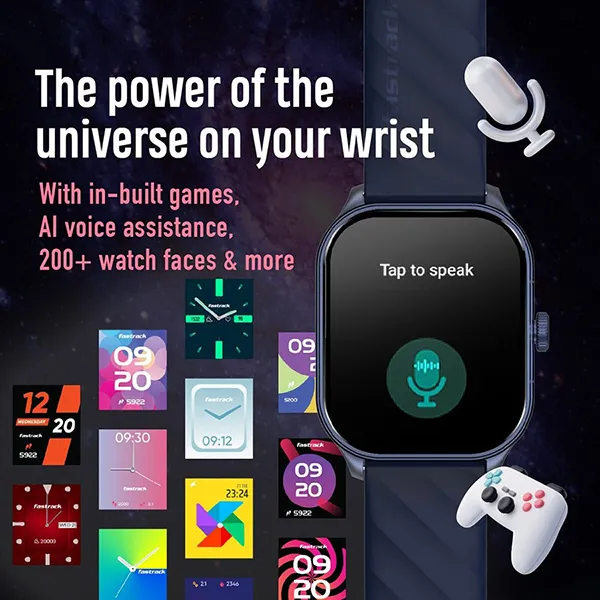 Đồng Hồ Thông Minh Fastrack Reflex Power Smartwatch 38086PP04 Màu Đen