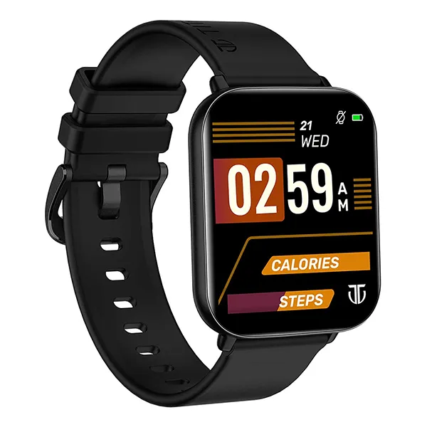 Đồng Hồ Thông Minh Titan Smart 2-Face Black Watch With Silicone Strap Màu Đen