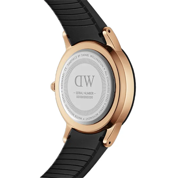 Đồng Hồ Unisex Daniel Wellington Iconic Motion Rose Gold Màu Đen