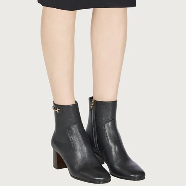 Giày Boot Nữ Salvatore Ferragamo Boots Màu Đen Size 38.5