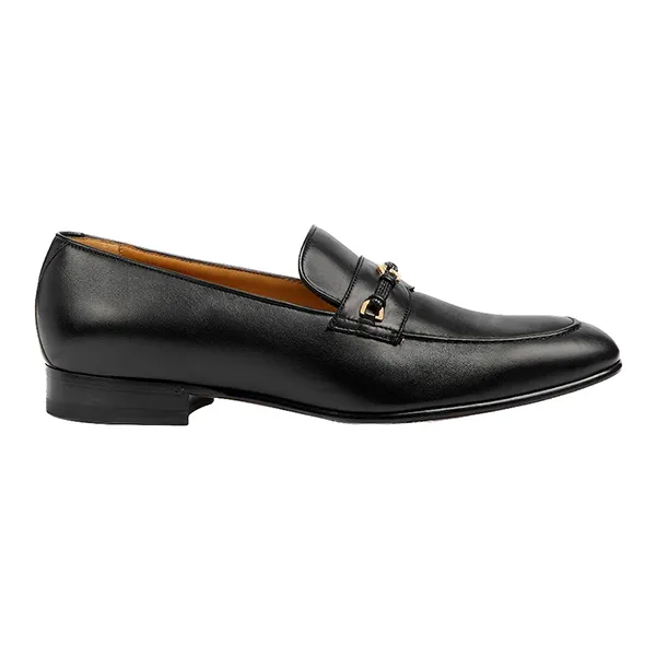 Giày Lười Nam Gucci Loafer With Interlocking G Black 738468-AABUV-1000 Màu Đen Size 39.5