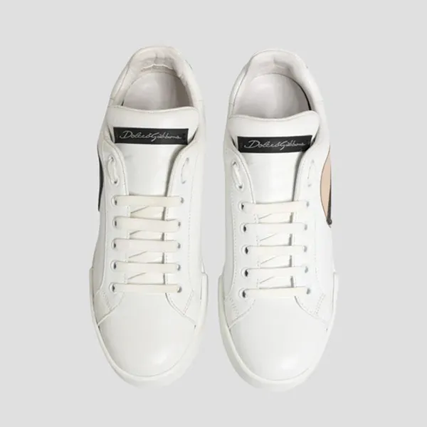 Giày Sneaker Nam Dolce & Gabbana D&G Designer's Patch Portofino White CK0150 AI744 80001 Màu Trắng Size 40