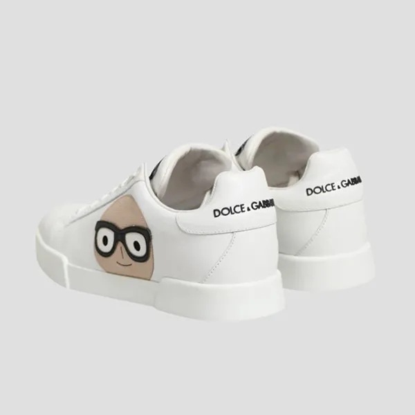 Giày Sneaker Nam Dolce & Gabbana D&G Designer's Patch Portofino White CK0150 AI744 80001 Màu Trắng Size 40