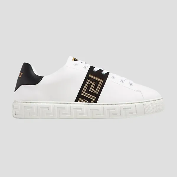 Giày Sneaker Nam Versace In White Greca Studded 1014460 1A12371 1B00V Màu Trắng Size 41
