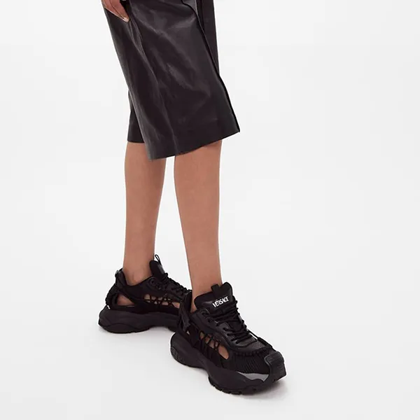 Giày Sneaker Nữ Versace Mercury 1016874-1A11861-1B000 Màu Đen Size 36