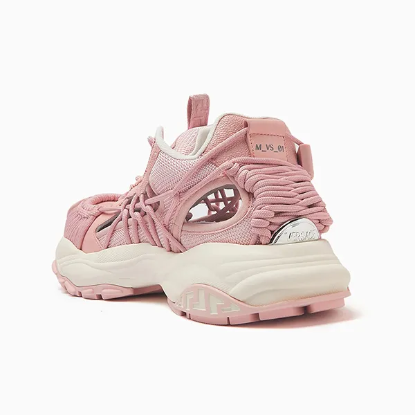 Giày Sneaker Nữ Versace Mercury Sneakers in Mesh & Leather Màu Hồng Size 36