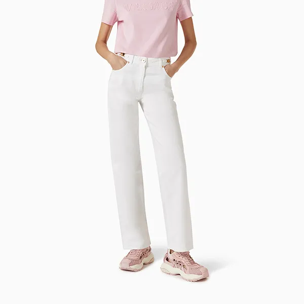 Giày Sneaker Nữ Versace Mercury Sneakers in Mesh & Leather Màu Hồng Size 36