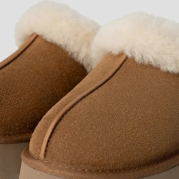 Giày Sục Nữ UGG Disquette Slippers ‘Chestnut Brown’ 1122550 Màu Nâu Size 5
