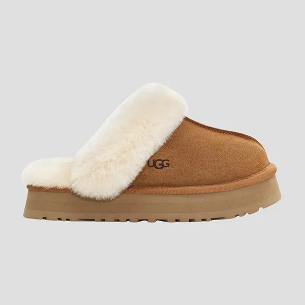 Giày Sục Nữ UGG Disquette Slippers ‘Chestnut Brown’ 1122550 Màu Nâu Size 5