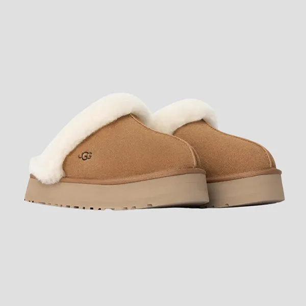 Giày Sục Nữ UGG Disquette Slippers ‘Chestnut Brown’ 1122550 Màu Nâu Size 5