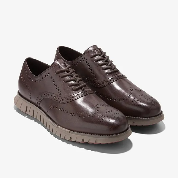 Giày Tây Nam Cole Haan Zerøgrand Oxford C39603 Màu Nâu Chocolate Size 40