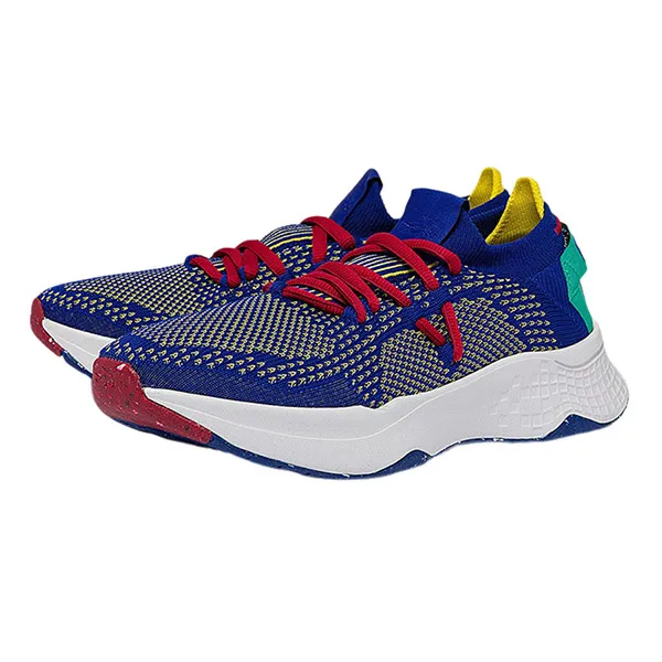 Giày Thể Thao Nam Lacoste Court-Drive Knit Sneakers 43SMA0028 362 Màu Xanh - Đỏ Size 40