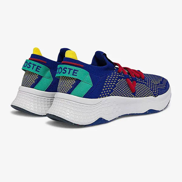 Giày Thể Thao Nam Lacoste Court-Drive Knit Sneakers 43SMA0028 362 Màu Xanh - Đỏ Size 40