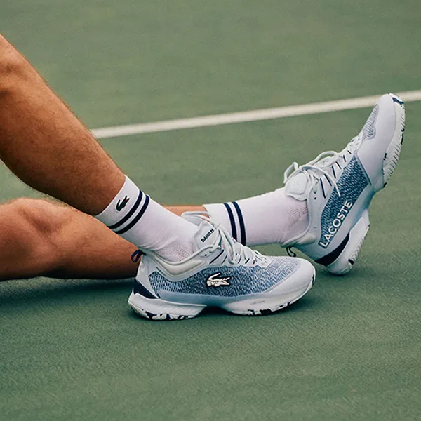 Giày Thể Thao Nam Lacoste AG-LT23 Ultra X Daniil Medvedev Light Blue 49SMA0090-BN7 Màu Xanh Nhạt Size 10