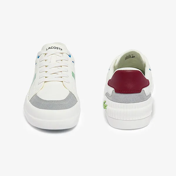 Giày Thể Thao Nam Lacoste Men's L004 Canvas Sneakers 43CMA0055 2L6 Màu Trắng Size 42