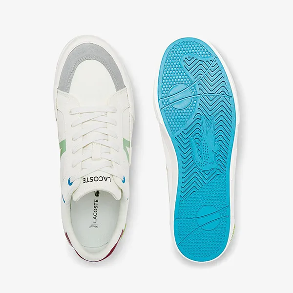 Giày Thể Thao Nam Lacoste Men's L004 Canvas Sneakers 43CMA0055 2L6 Màu Trắng Size 42