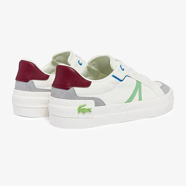 Giày Thể Thao Nam Lacoste Men's L004 Canvas Sneakers 43CMA0055 2L6 Màu Trắng Size 42