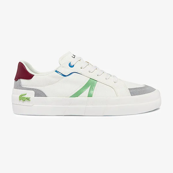 Giày Thể Thao Nam Lacoste Men's L004 Canvas Sneakers 43CMA0055 2L6 Màu Trắng Size 42