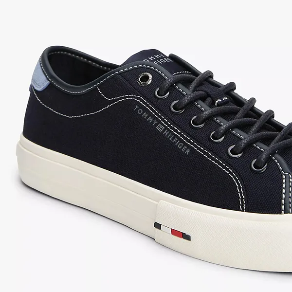 Giày Thể Thao Nam Tommy Hilfiger Signature Canvas 05515 Màu Xanh Navy Size 42