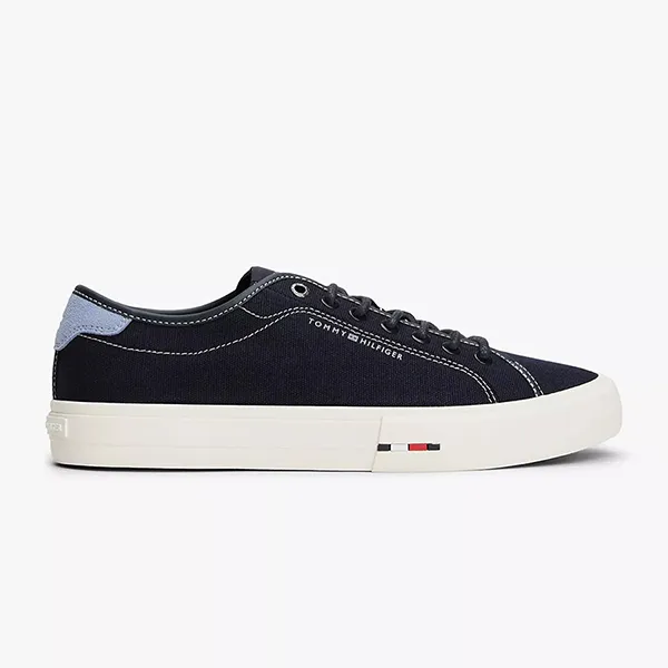 Giày Thể Thao Nam Tommy Hilfiger Signature Canvas 05515 Màu Xanh Navy Size 42