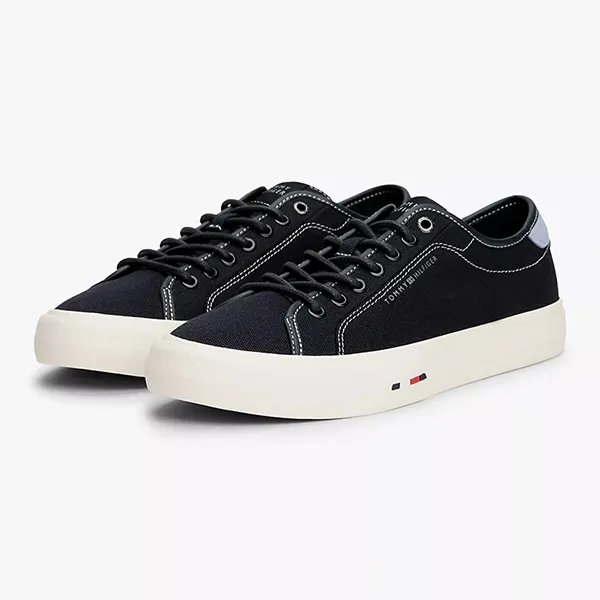 Giày Thể Thao Nam Tommy Hilfiger Signature Canvas 05515 Màu Xanh Navy Size 42