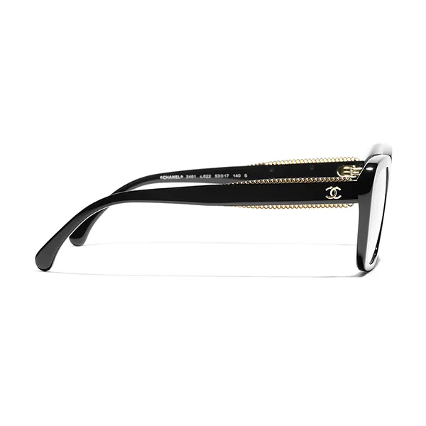 Gọng Kính Chanel Square Eyeglasses CH3461 C622 53 Màu Đen