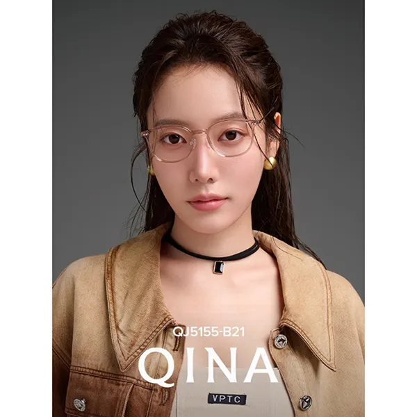 Gọng Kính Nữ Qina QJ5155 B21 Màu Vàng Hồng