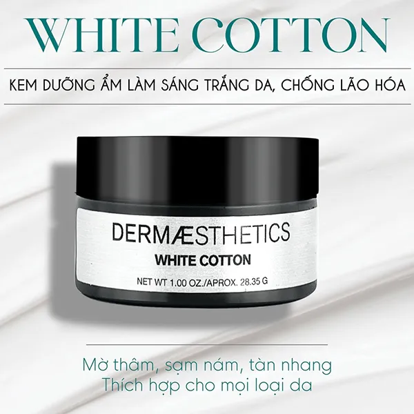Kem Dưỡng Hỗ Trợ Trắng Sáng Da DBH White Cotton Cream 28g