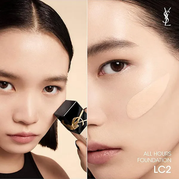 Kem Nền Yves Saint Laurent YSL All Hours Foundation Mat Lumineux Luminous Matte Tone LC2