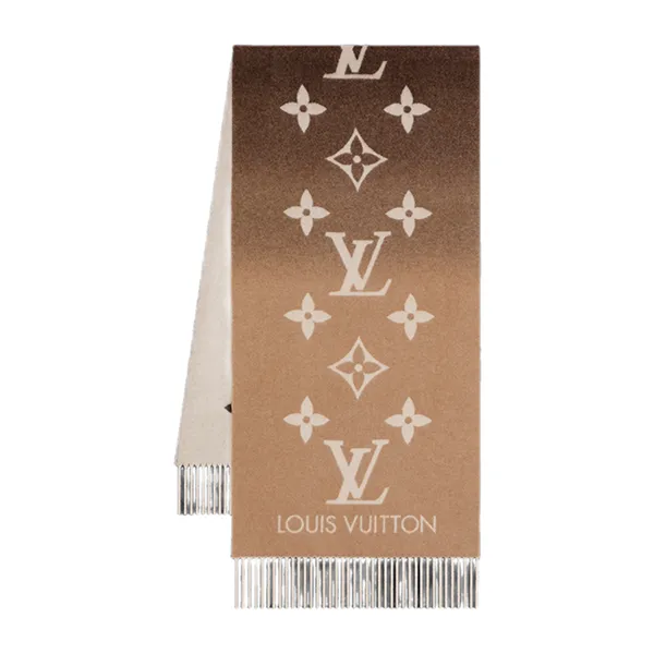Khăn Nữ Louis Vuitton LV Reykjavik Gradient M73675 Màu Nâu