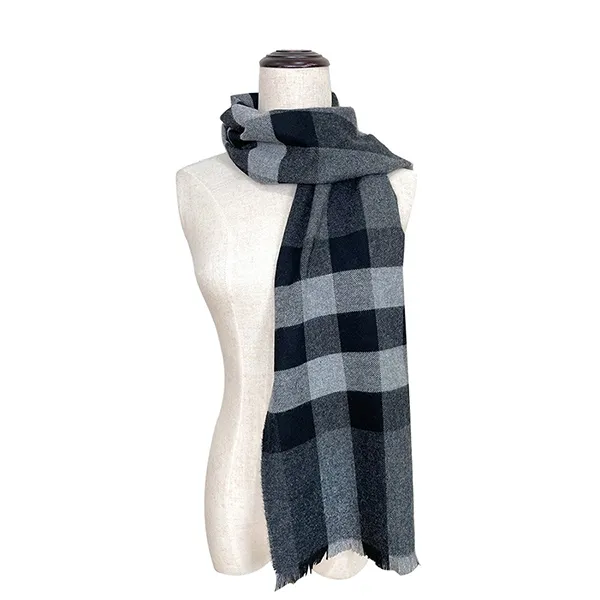 Khăn Quàng Cổ Burberry Check Scarf Màu Xám Đen