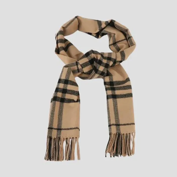 Khăn Quàng Cổ Burberry Giant Check Wool Scarf 8094281 Màu Camel