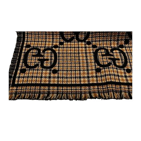 Khăn Quàng Cổ Gucci Check GG Wool Shawl Brown Màu Nâu Kẻ
