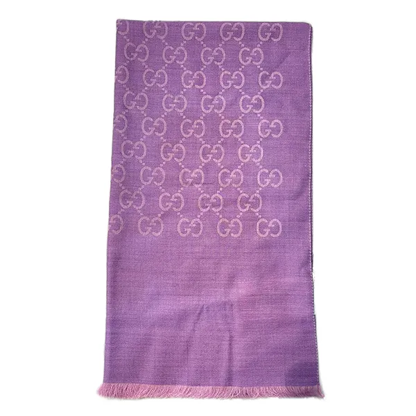 Khăn Quàng Cổ Nữ Gucci Wool Silk Scarf 165904 3G646 5372 Màu Tím