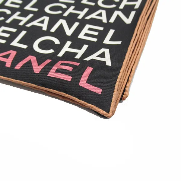 Khăn Quàng Cổ Nữ Chanel Logo Scarf Novelty Scarf 90 x 90cm Màu Đen Họa Tiết