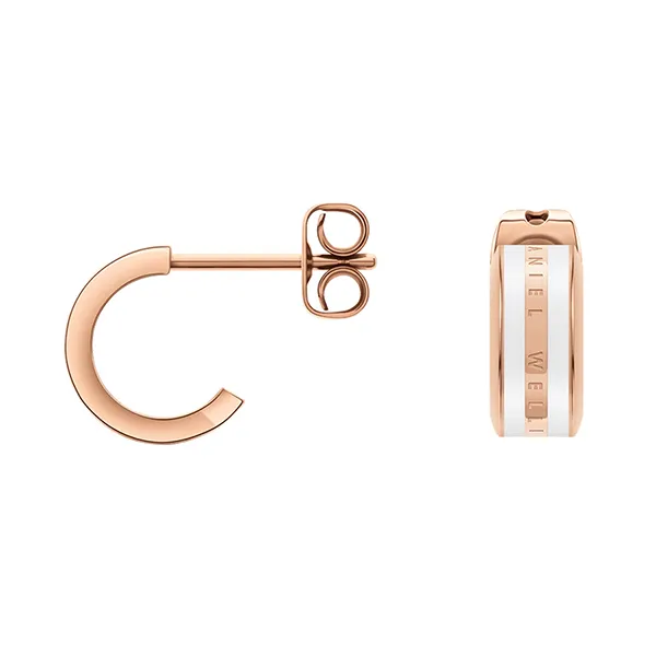 Khuyên Tai Daniel Wellington Emalie Earrings RG White DW00400148 Màu Vàng Hồng