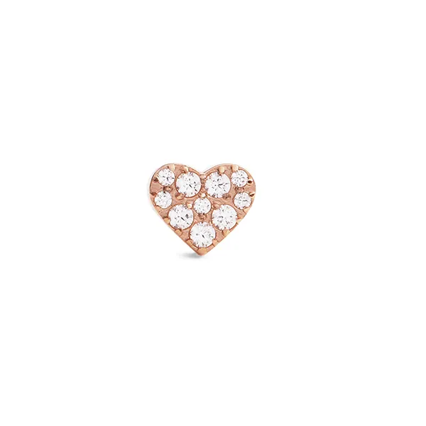 Khuyên Tai Nữ Daniel Wellington Crystal Heart Stud DW00400858 Màu Vàng Hồng (Một Chiếc)