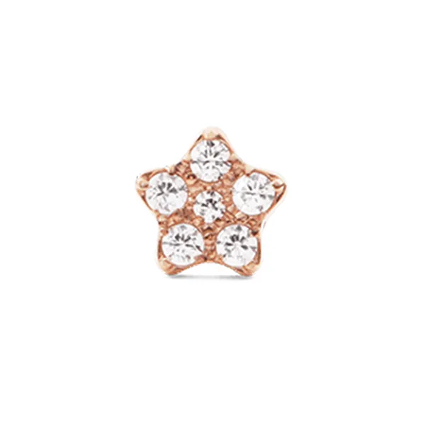 Khuyên Tai Nữ Daniel Wellington DW00400854 Micro Crystal 4.5mm Màu Vàng Hồng (Đơn)