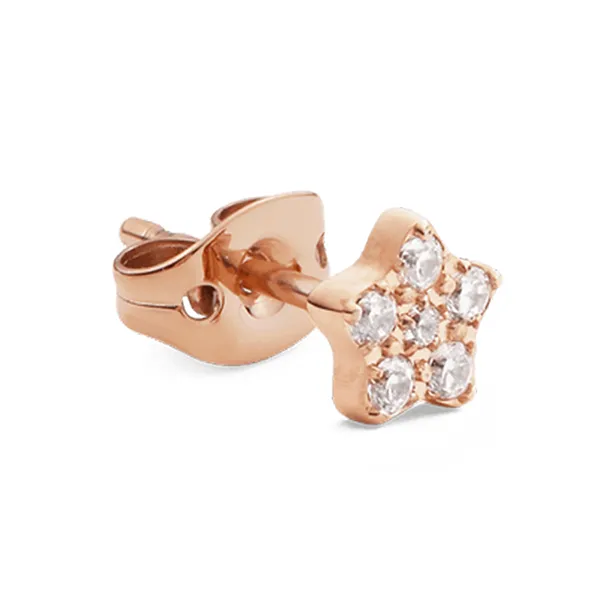 Khuyên Tai Nữ Daniel Wellington DW00400854 Micro Crystal 4.5mm Màu Vàng Hồng (Đơn)