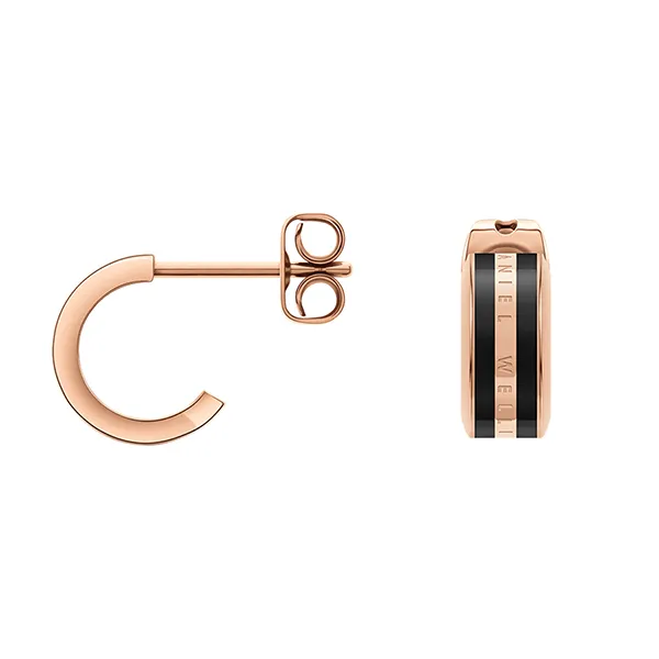 Khuyên Tai Nữ Daniel Wellington Emalie Earrings DW00400310 Màu Vàng Hồng/Đen