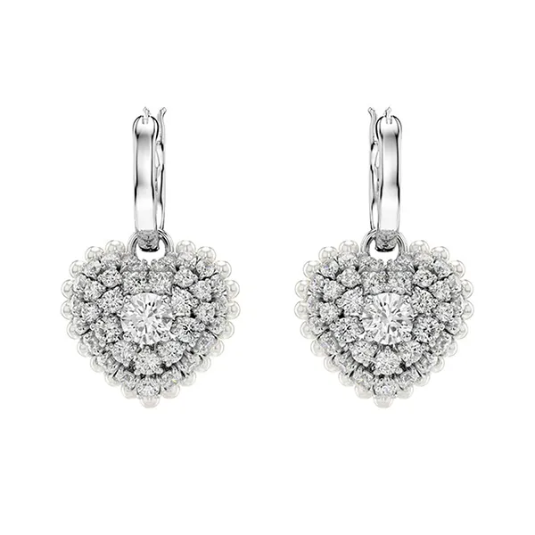 Khuyên Tai Nữ Swarovski Idyllia Drop Earrings 5684384 Màu Bạc