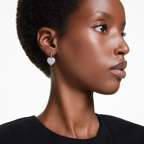 Khuyên Tai Nữ Swarovski Idyllia Drop Earrings 5684384 Màu Bạc