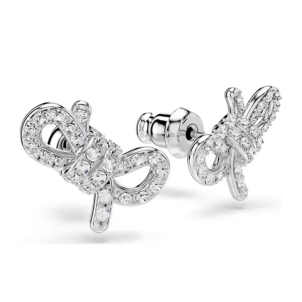Khuyên Tai Nữ Swarovski Lifelong Bow Earrings 5627345 Màu Bạc