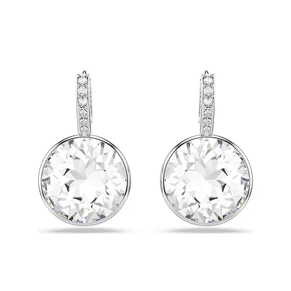 Khuyên Tai Nữ Swarovski Millenia Drop Earrings Round Cut, White, Rhodium Plated 5731149 Màu Bạc