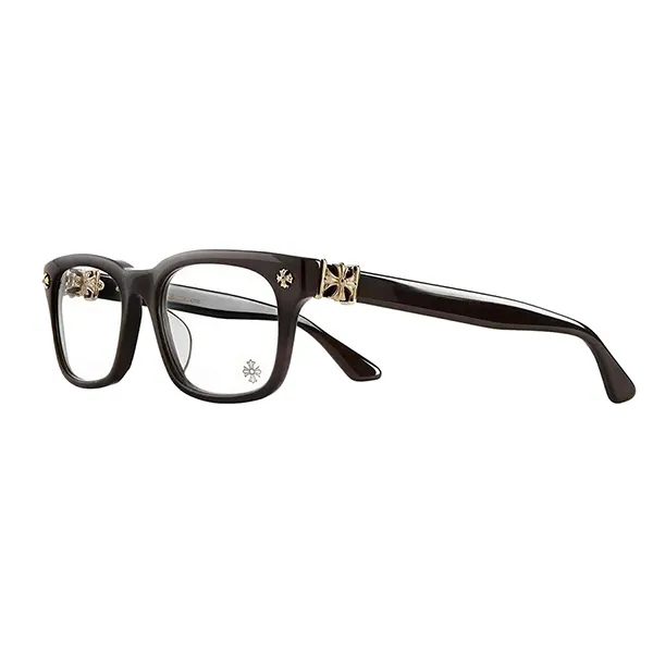 Kính Mắt Cận Chrome Hearts Vagilante Black/Gold Plated Màu Đen
