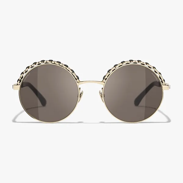 Kính Mát Chanel Circle Sunglasses A71384 X27388 L3953 Màu Đen - Vàng