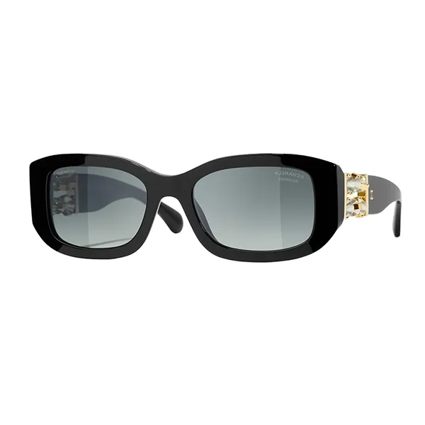 Kính Mát Chanel Rectangle Sunglasses A71696 X08283 S2218 Màu Đen