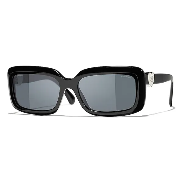 Kính Mát Chanel Rectangle Sunglasses CH5520 Màu Đen - Xanh