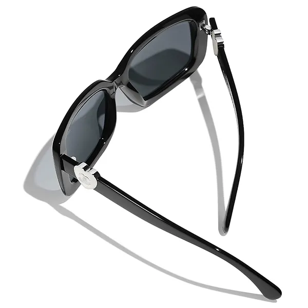 Kính Mát Chanel Rectangle Sunglasses CH5520 Màu Đen - Xanh